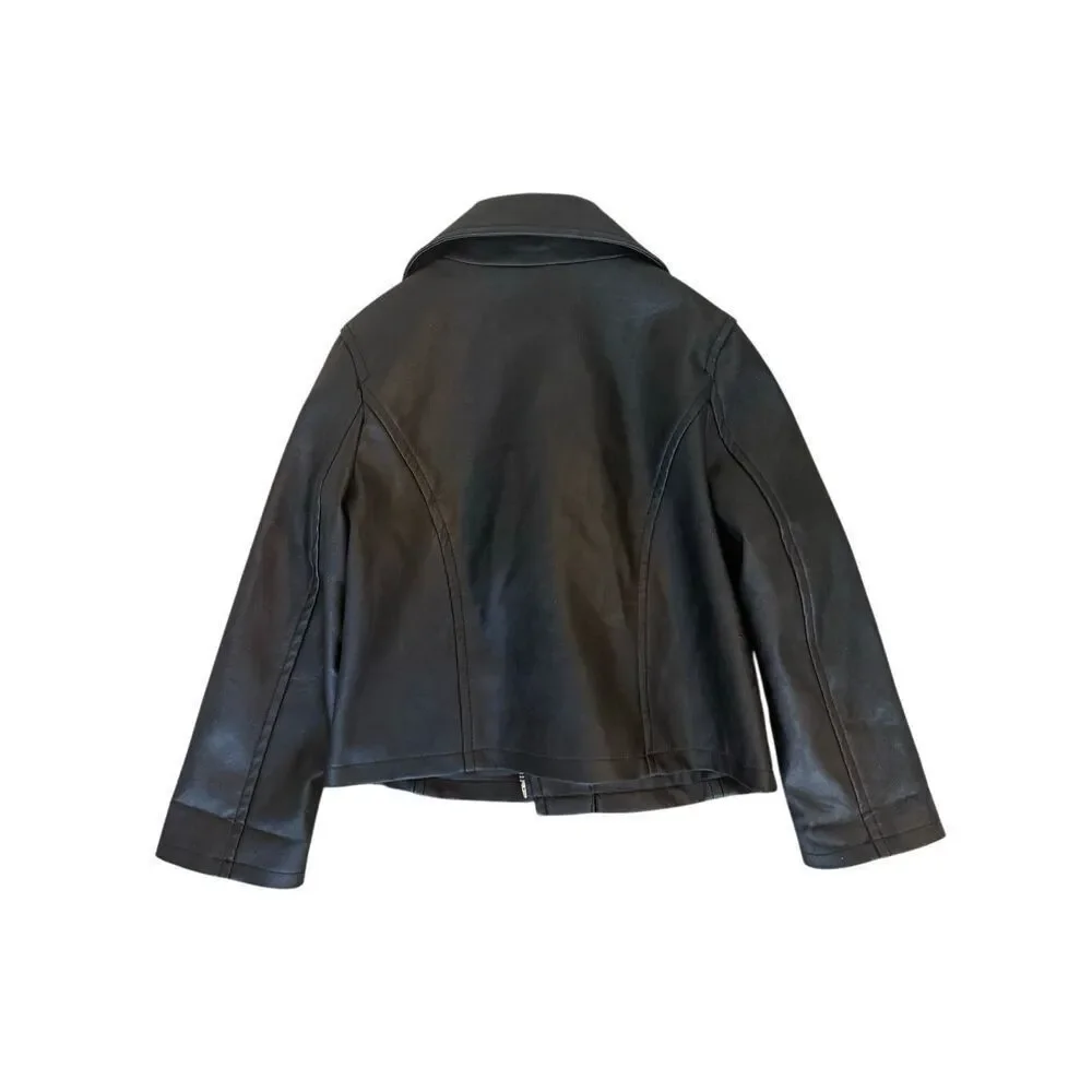 Baby GAP Toddler Faux Leather Moto Jacket Size 3T